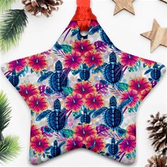 Tropical Flowers Turtles Cbdoilprincess 9a8efa63-1b6b-4226-a85c-858859e581d8 Ornament (star)