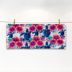 Tropical Flowers Turtles Cbdoilprincess 9a8efa63-1b6b-4226-a85c-858859e581d8 Hand Towel by CBDOilPrincess1