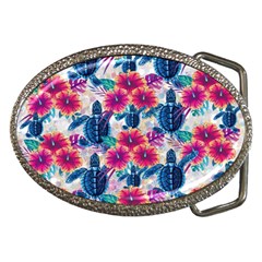 Tropical Flowers Turtles Cbdoilprincess 9a8efa63-1b6b-4226-a85c-858859e581d8 Belt Buckles