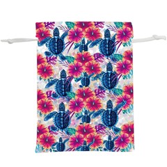 Tropical Flowers Turtles Cbdoilprincess 9a8efa63-1b6b-4226-a85c-858859e581d8  Lightweight Drawstring Pouch (xl) by CBDOilPrincess1