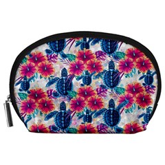 Tropical Flowers Turtles Cbdoilprincess 9a8efa63-1b6b-4226-a85c-858859e581d8 Accessory Pouch (large) by CBDOilPrincess1