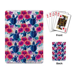 Tropical Flowers Turtles Cbdoilprincess 9a8efa63-1b6b-4226-a85c-858859e581d8 Playing Cards Single Design (rectangle) by CBDOilPrincess1