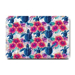 Tropical Flowers Turtles Cbdoilprincess 9a8efa63-1b6b-4226-a85c-858859e581d8 Small Doormat  by CBDOilPrincess1