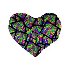 Vibrant Colors Cbdoilprincess 47064993-d0bc-4cda-b403-dc84c3d564a3 Standard 16  Premium Heart Shape Cushions by CBDOilPrincess1