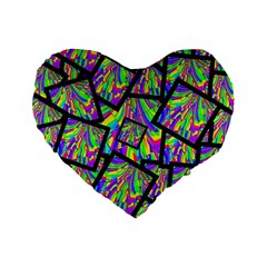 Vibrant Colors Cbdoilprincess 47064993-d0bc-4cda-b403-dc84c3d564a3 Standard 16  Premium Flano Heart Shape Cushions by CBDOilPrincess1