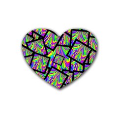 Vibrant Colors Cbdoilprincess 47064993-d0bc-4cda-b403-dc84c3d564a3 Rubber Coaster (heart)  by CBDOilPrincess1