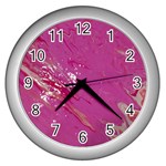 My Pour Cup Painting 1 CBDOilPrincess B85ce3ba-6b55-4b89-b882-d6eeb79129ac Wall Clock (Silver) Front