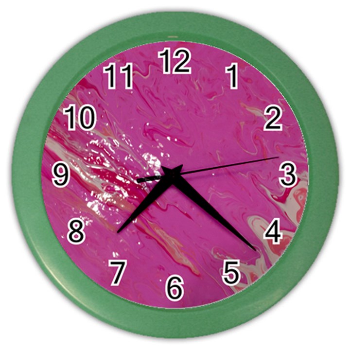 My Pour Cup Painting 1 CBDOilPrincess B85ce3ba-6b55-4b89-b882-d6eeb79129ac Color Wall Clock