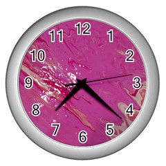 My Pour Cup Painting 1 Cbdoilprincess B85ce3ba-6b55-4b89-b882-d6eeb79129ac Wall Clock (silver) by CBDOilPrincess1