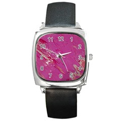 My Pour Cup Painting 1 Cbdoilprincess B85ce3ba-6b55-4b89-b882-d6eeb79129ac Square Metal Watch by CBDOilPrincess1