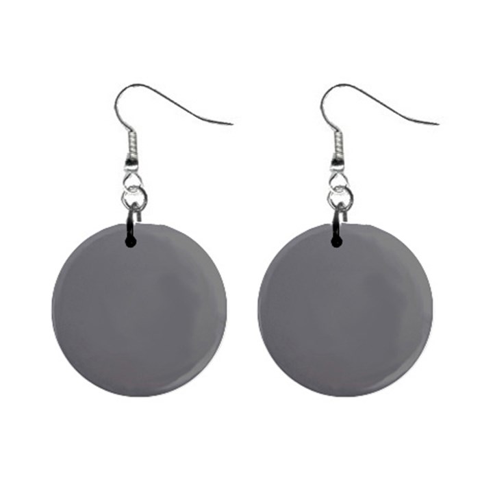 Battleship Grey Mini Button Earrings