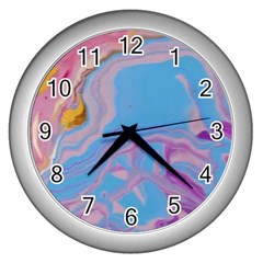 My Pour Cup Painting 7 0 Cbdoilprincess  C149feb1-a8f0-4fc5-9cab-9aea5d60a71c Wall Clock (silver) by CBDOilPrincess1