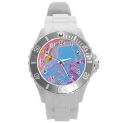 My Pour Cup Painting 7 0 Cbdoilprincess  C149feb1-a8f0-4fc5-9cab-9aea5d60a71c Round Plastic Sport Watch (l) by CBDOilPrincess1