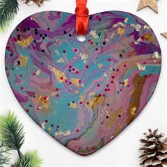 My Pour Cup Painting 7 2 Cbdoilprincess    3e784cd8-e6d8-4a8a-b63e-e3fb6a978394 Heart Ornament (two Sides) by CBDOilPrincess1