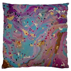 My Pour Cup Painting 7 2 Cbdoilprincess    3e784cd8-e6d8-4a8a-b63e-e3fb6a978394 Large Cushion Case (two Sides) by CBDOilPrincess1