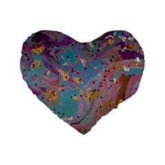 My Pour Cup Painting 7 2 Cbdoilprincess    3e784cd8-e6d8-4a8a-b63e-e3fb6a978394 Standard 16  Premium Flano Heart Shape Cushions by CBDOilPrincess1