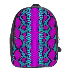 Snake Print Cbdoilprincess 4be14ba2-4032-43e6-a099-7f7e7f0d7362 School Bag (large) by CBDOilPrincess1