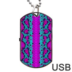 Snake Print Cbdoilprincess 4be14ba2-4032-43e6-a099-7f7e7f0d7362 Dog Tag Usb Flash (two Sides) by CBDOilPrincess1