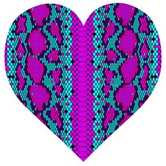 Snake Print Cbdoilprincess 4be14ba2-4032-43e6-a099-7f7e7f0d7362 Wooden Puzzle Heart by CBDOilPrincess1