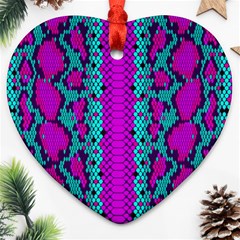 Snake Print Cbdoilprincess 4be14ba2-4032-43e6-a099-7f7e7f0d7362 Heart Ornament (two Sides) by CBDOilPrincess1