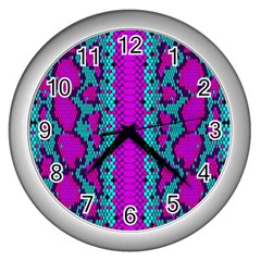 Snake Print Cbdoilprincess 4be14ba2-4032-43e6-a099-7f7e7f0d7362 Wall Clock (silver)