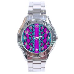 Snake Print Cbdoilprincess 4be14ba2-4032-43e6-a099-7f7e7f0d7362 Stainless Steel Analogue Watch by CBDOilPrincess1