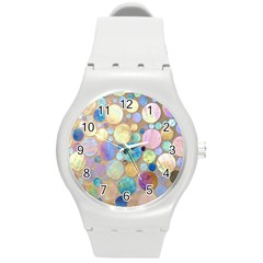 Tiles Cbdoilprincess Eb49aa06-f1b9-412e-836d-30c28dd8f7d9 Round Plastic Sport Watch (m)