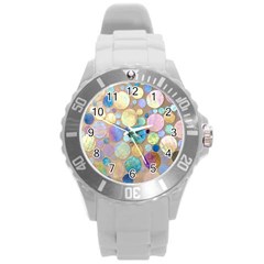 Tiles Cbdoilprincess Eb49aa06-f1b9-412e-836d-30c28dd8f7d9 Round Plastic Sport Watch (l)