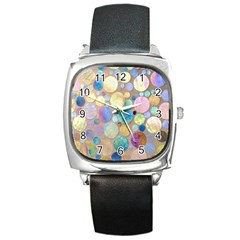 Tiles Cbdoilprincess Eb49aa06-f1b9-412e-836d-30c28dd8f7d9 Square Metal Watch by CBDOilPrincess1