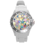 Tiles CBDOilPrincess Eb49aa06-f1b9-412e-836d-30c28dd8f7d9 Round Plastic Sport Watch (L) Front