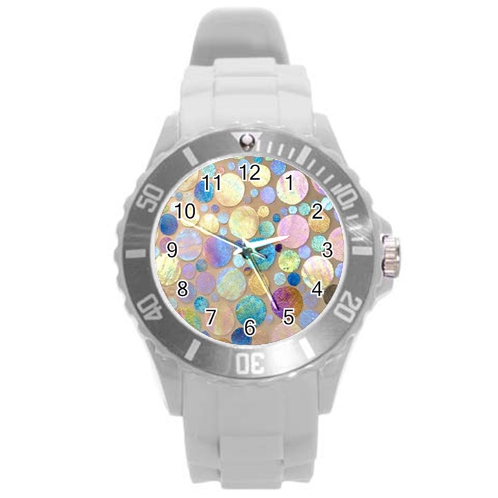 Tiles CBDOilPrincess Eb49aa06-f1b9-412e-836d-30c28dd8f7d9 Round Plastic Sport Watch (L)