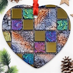 Tiles Cbdoilprincess 4c3ec21c-5cb9-4df3-975d-d1bfcef57dda Heart Ornament (two Sides)