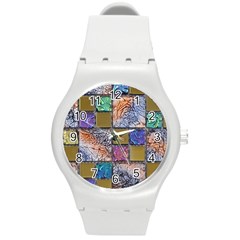 Tiles Cbdoilprincess 4c3ec21c-5cb9-4df3-975d-d1bfcef57dda Round Plastic Sport Watch (m) by CBDOilPrincess1