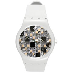 Tiles CBDOilPrincess Db646b3e-83c5-4712-9f61-f4c31fb30546 Round Plastic Sport Watch (M)