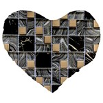 Tiles CBDOilPrincess Db646b3e-83c5-4712-9f61-f4c31fb30546 Large 19  Premium Flano Heart Shape Cushions Front