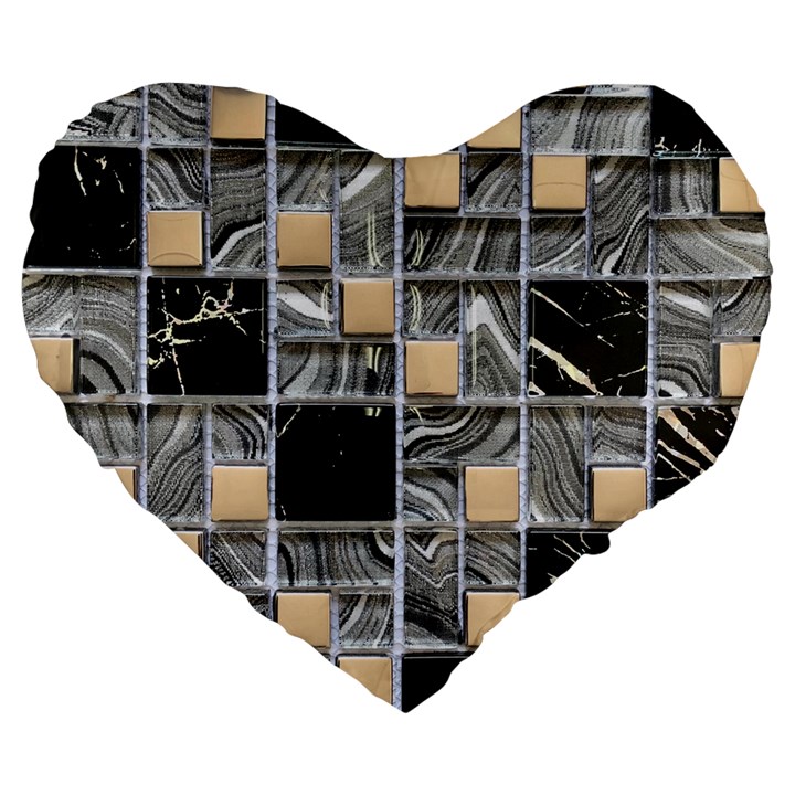 Tiles CBDOilPrincess Db646b3e-83c5-4712-9f61-f4c31fb30546 Large 19  Premium Flano Heart Shape Cushions