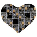 Tiles CBDOilPrincess Db646b3e-83c5-4712-9f61-f4c31fb30546 Large 19  Premium Flano Heart Shape Cushions Back