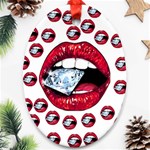 Lips Diamonds CBDOilPrincess  Df7357df-b45a-476d-b5b0-d19665f6de3f Ornament (Oval) Front