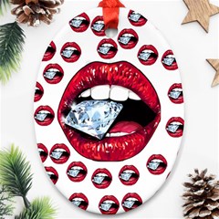 Lips Diamonds Cbdoilprincess  Df7357df-b45a-476d-b5b0-d19665f6de3f Ornament (oval)