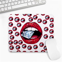 Lips Diamonds Cbdoilprincess  Df7357df-b45a-476d-b5b0-d19665f6de3f Large Mousepads by CBDOilPrincess1