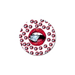 Lips Diamonds Cbdoilprincess  Df7357df-b45a-476d-b5b0-d19665f6de3f Golf Ball Marker by CBDOilPrincess1