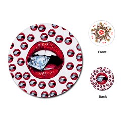 Lips Diamonds Cbdoilprincess  Df7357df-b45a-476d-b5b0-d19665f6de3f Playing Cards Single Design (round)