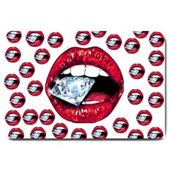 Lips Diamonds Cbdoilprincess  Df7357df-b45a-476d-b5b0-d19665f6de3f Large Doormat  by CBDOilPrincess1