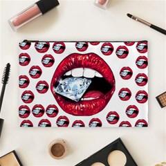 Lips Diamonds Cbdoilprincess  Df7357df-b45a-476d-b5b0-d19665f6de3f Cosmetic Bag (large) by CBDOilPrincess1