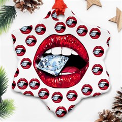 Lips Diamonds Cbdoilprincess  Df7357df-b45a-476d-b5b0-d19665f6de3f Ornament (snowflake)