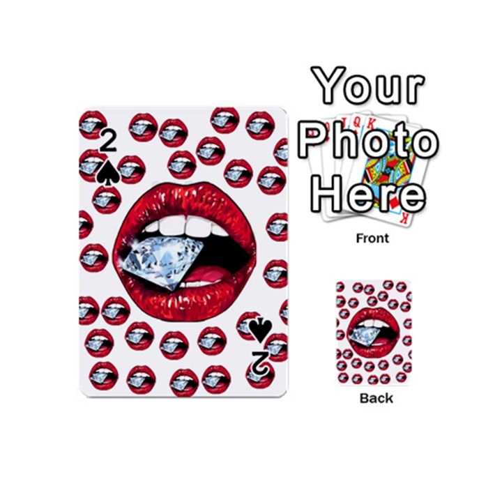 Lips Diamonds CBDOilPrincess  Df7357df-b45a-476d-b5b0-d19665f6de3f Playing Cards 54 Designs (Mini)