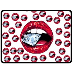 Lips Diamonds Cbdoilprincess  Df7357df-b45a-476d-b5b0-d19665f6de3f Double Sided Fleece Blanket (large)  by CBDOilPrincess1