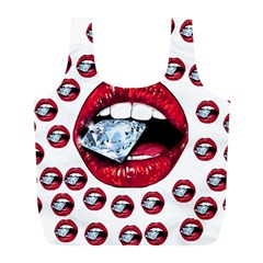 Lips Diamonds Cbdoilprincess  Df7357df-b45a-476d-b5b0-d19665f6de3f Full Print Recycle Bag (l) by CBDOilPrincess1