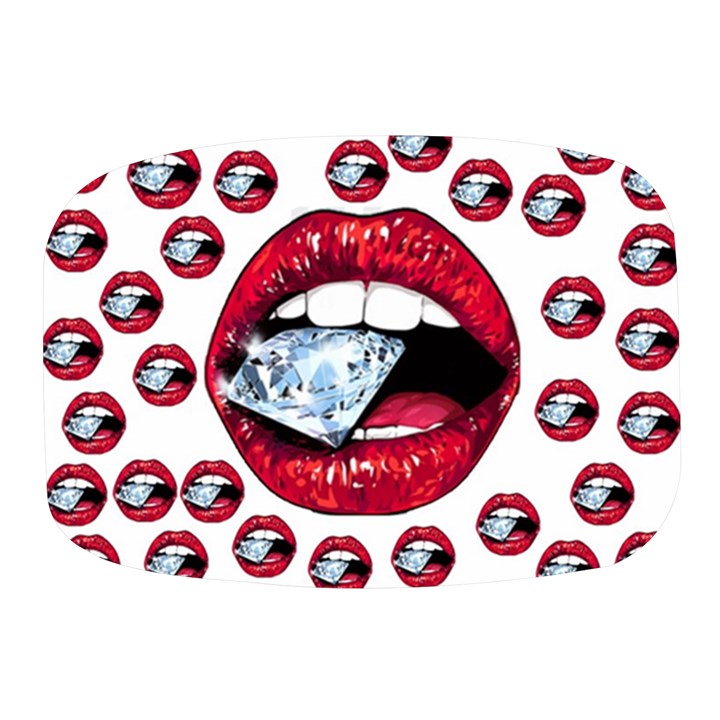 Lips Diamonds CBDOilPrincess  Df7357df-b45a-476d-b5b0-d19665f6de3f Mini Square Pill Box