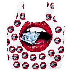 Lips Diamonds Cbdoilprincess  Df7357df-b45a-476d-b5b0-d19665f6de3f Full Print Recycle Bag (xxl) by CBDOilPrincess1